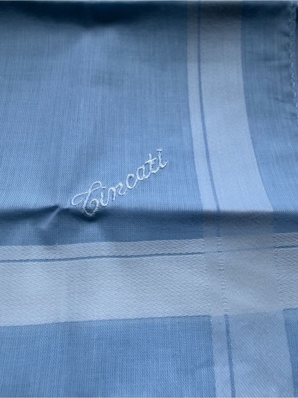 Tincati Milano Light  Blue Plaid Pocket Square